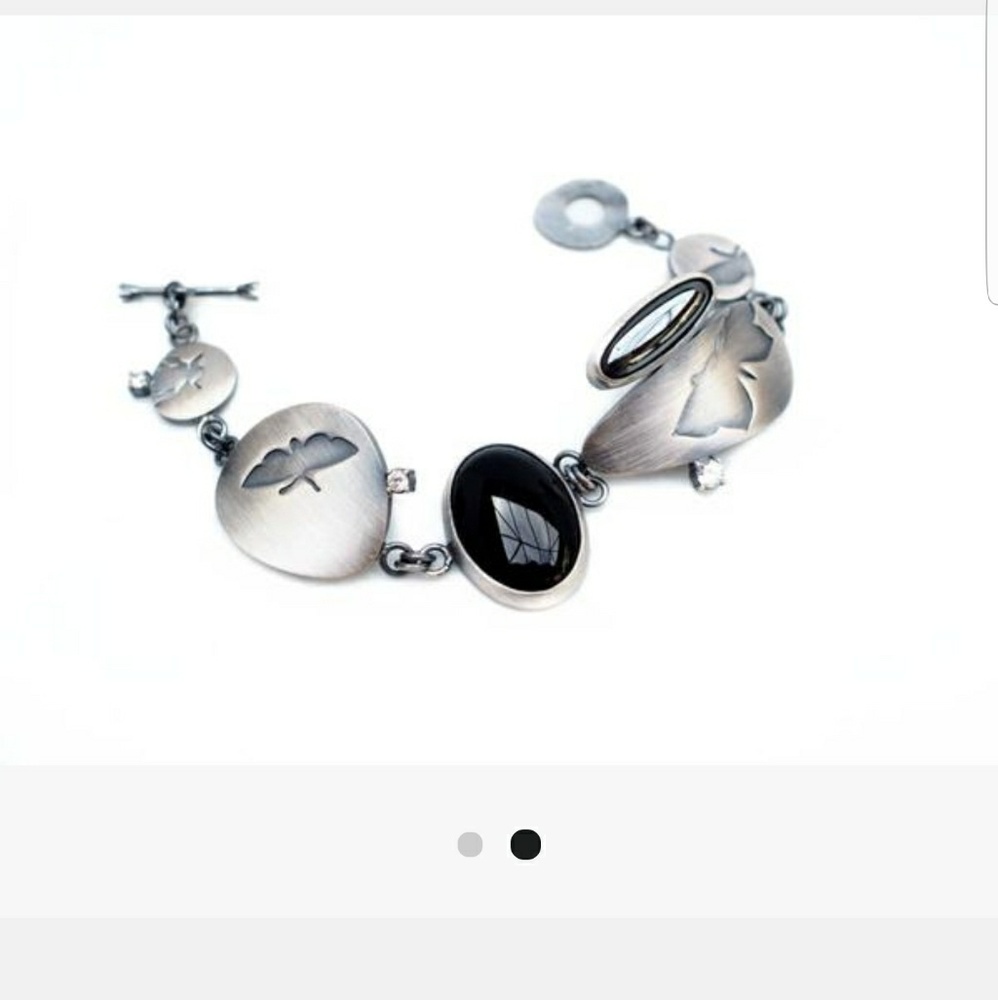 Kesta Creations 925 Silver and Onyx Bracelet